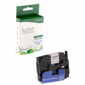 Ruban P-Touch TZE-131 12mm (Noir sur Transparent) Compatible